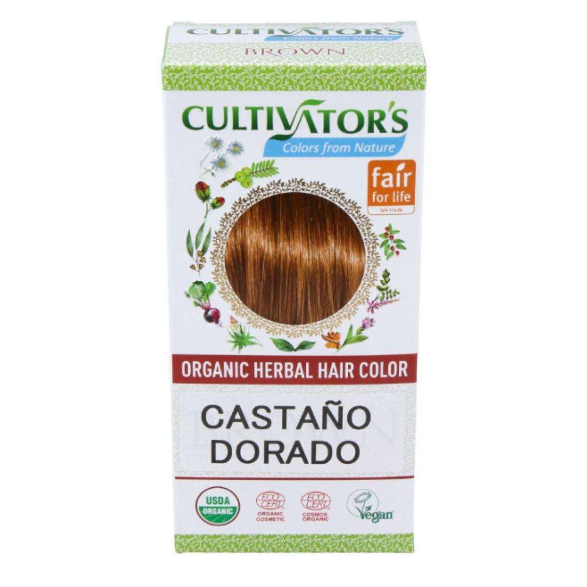 Castaño dorado tinte organico Cultivators 100gr. Ecocert