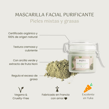 Mascarilla facial purificante Endro-100 ml