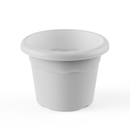 Maceta redonda terra color blanco  D 22 x 16 cm