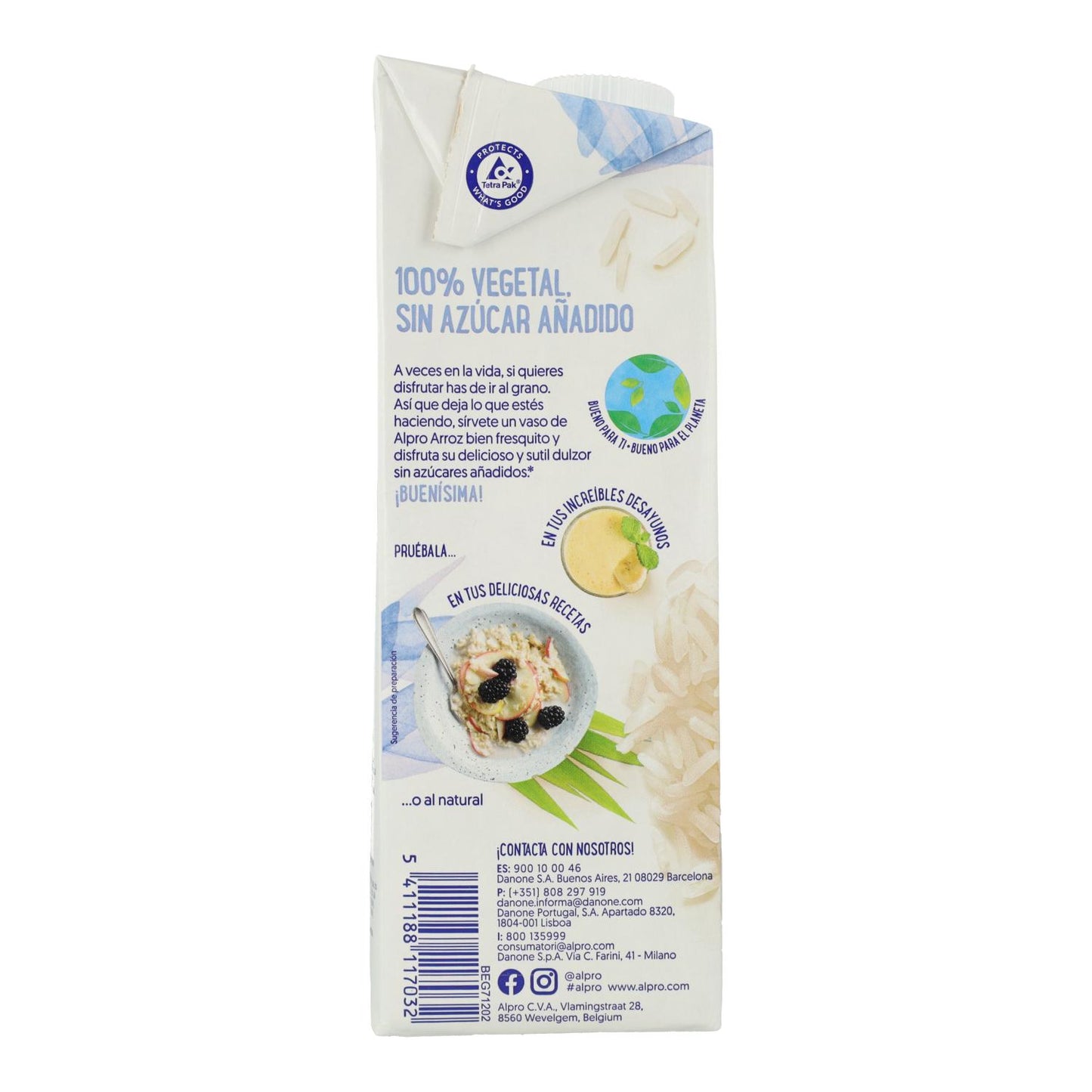 Pack 8 uds Bebida de Arroz Alpro 1 Litro