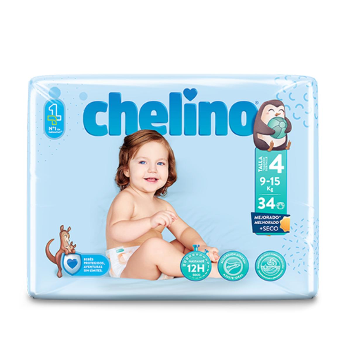 CHELINO PAÑAL T4 Gateo (9-15Kg) 34 uds
