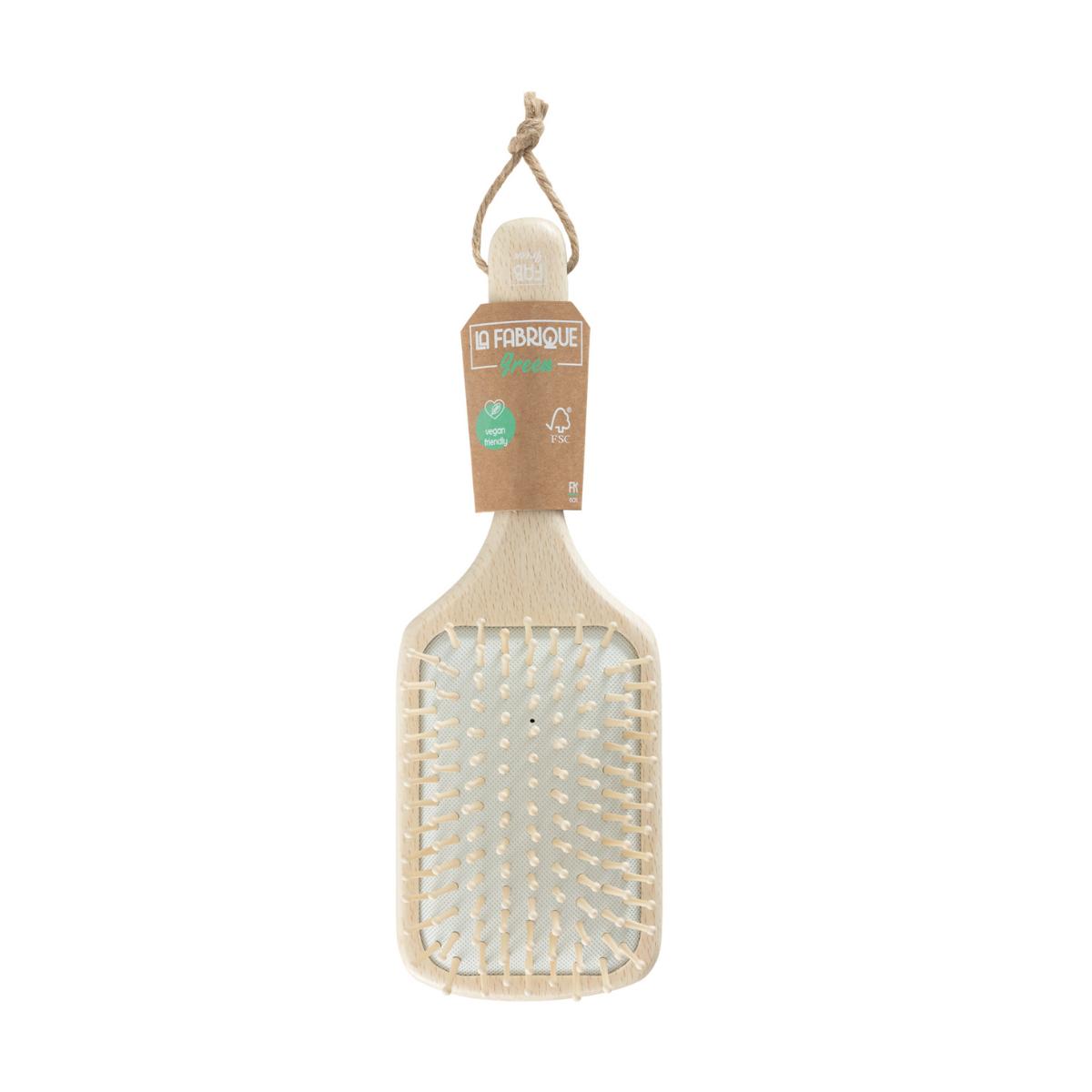 Cepillo de cabello retangular de madera  La Fabrique Green