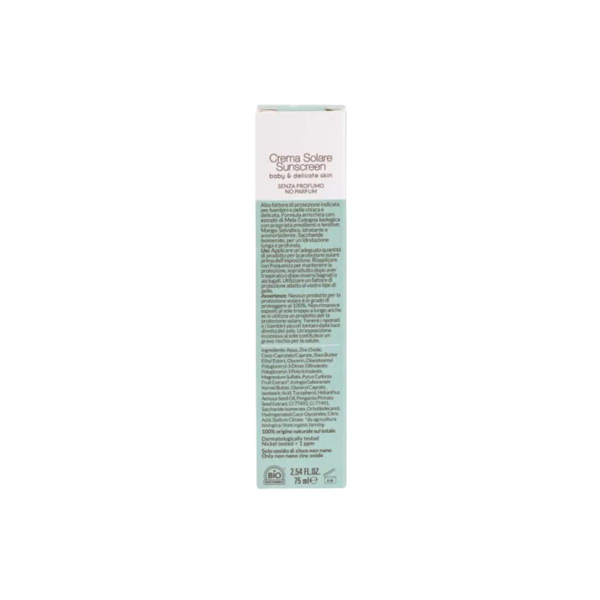 Crema Solar Bebé SPF 50 75 ml Certificado Ecologico Officina Naturae