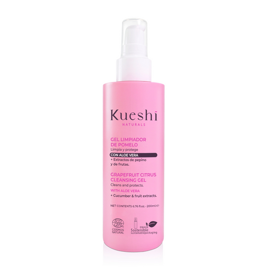 Gel limpiador de pomelo con aloe vera, pepino y frutas Kueshi 200 ml