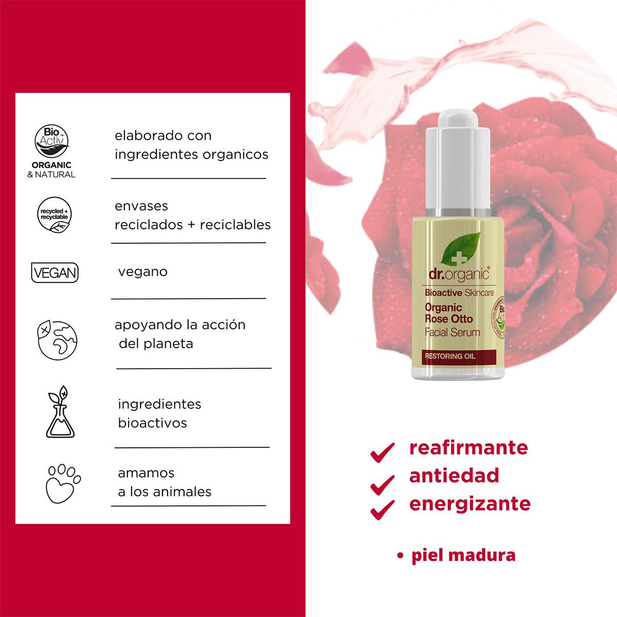 Serum facial Rose Otto 30 ml Dr Organic