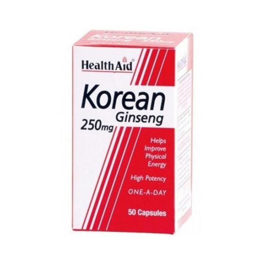 Ginseng Coreano (Panax Ginseng) 250 Mg 50 Caps Health Aid