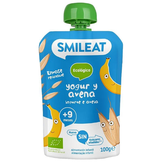 Pouche Yogur y Avena ECO Smileat, 100g