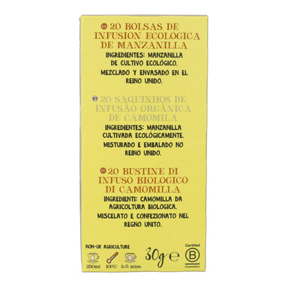 Infusión Just Chamomile Bio Cupper 20 bolsitas