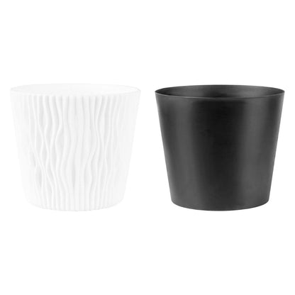 Maceta Duna con inserto blanco D16x14