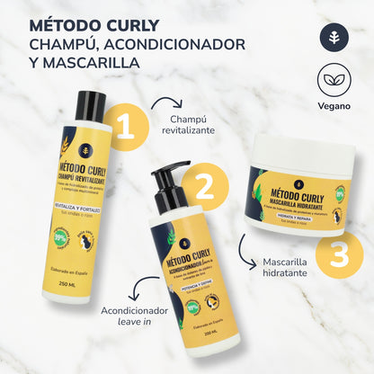 Pack Método Curly: champú, mascarilla y leave in Planeta Huerto
