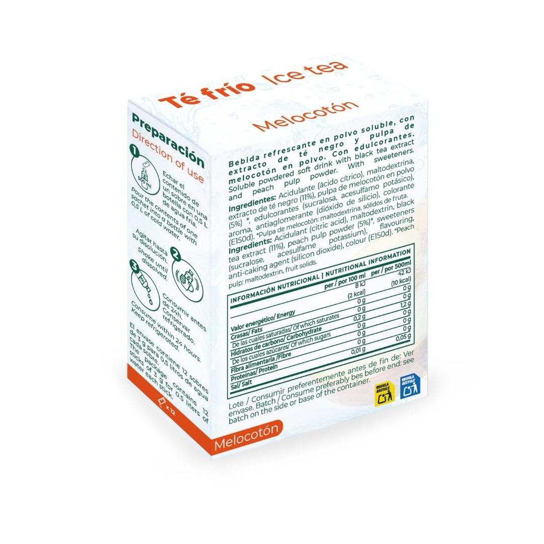 Te Frio Melocotón Torafood 36g (12 Sachets X 3g)