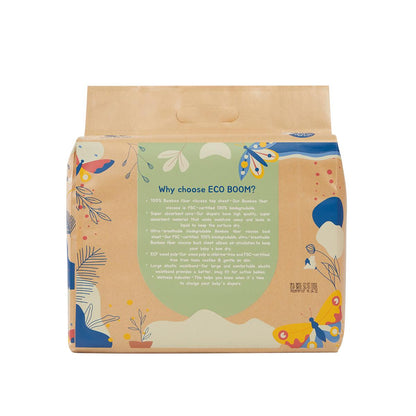 ECOBOOM - Pañal Ecológico de BAMBÚ Eco Boom. 70% Biodegradable, Hipoalergénico (TALLA 5/XL, 12-17 KG, PACK 8 BOLSAS, TOTAL 224 PAÑALES)