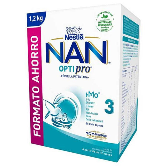 Nan Optipro 3 Leche de crecimiento a partir de 1 año Nestlé 1200 g