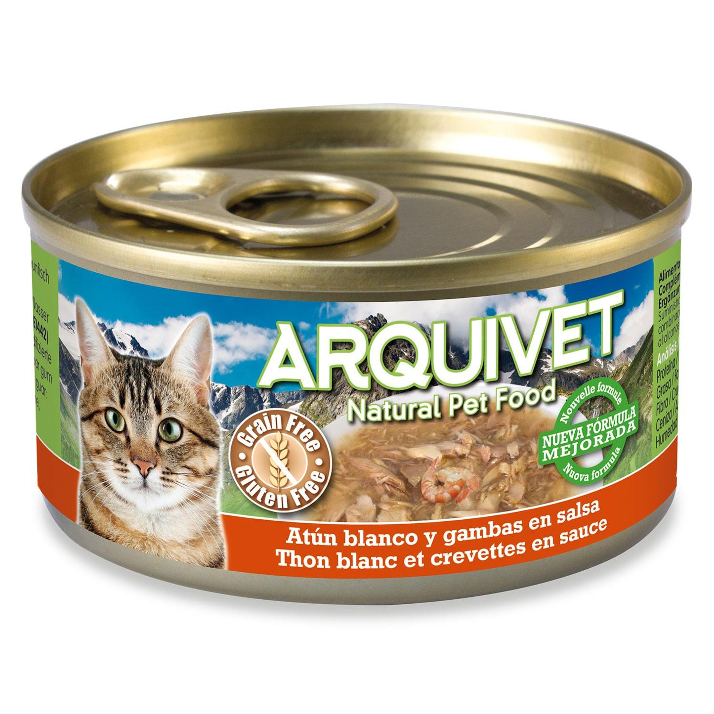 Atún Blanco en salsa con gambas Arquivet 80 g Comida húmeda para gatos