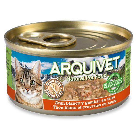 Atún Blanco en salsa con gambas Arquivet 80 g Comida húmeda para gatos