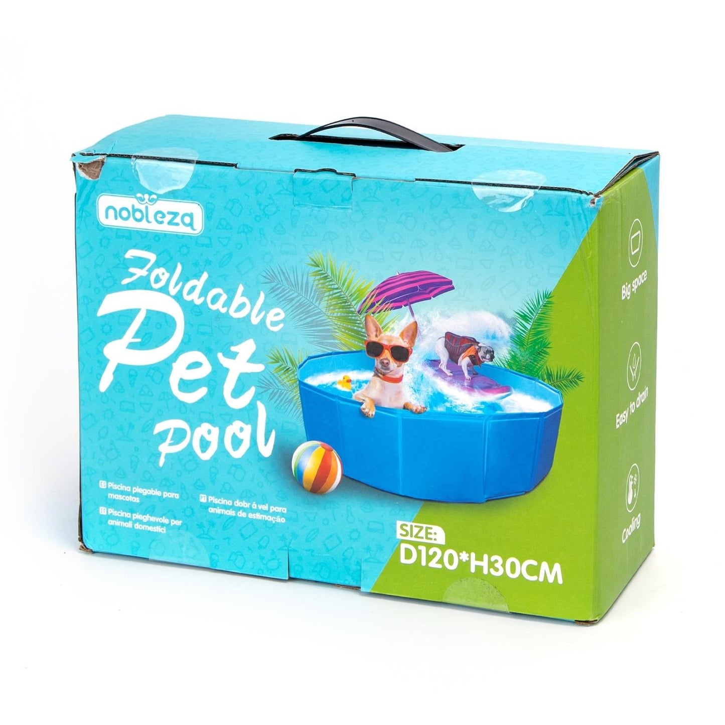 Piscina plegable para mascotas Ø120 x H30 cm Nobleza