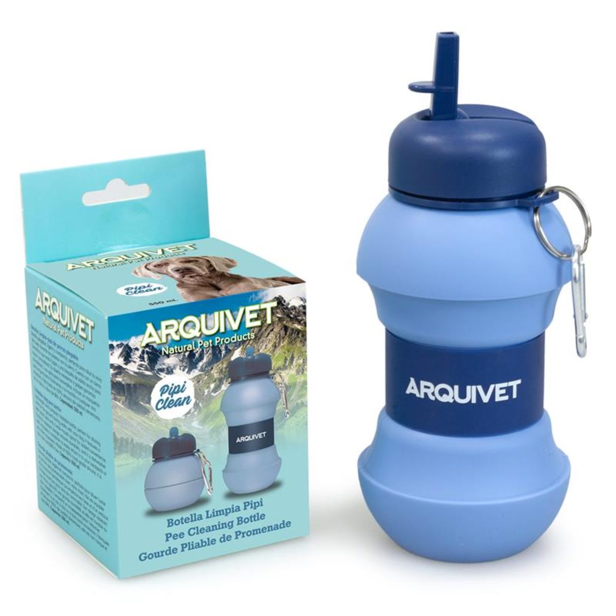 Pipi Clean Arquivet 550 ml Botella plegable portátil limpia pipi mascotas