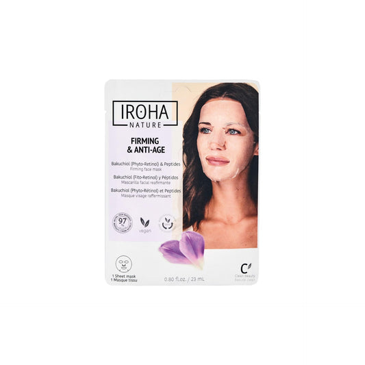 Mascarilla Facial Tisú Reafirmante & AntiAge Bakuchiol Iroha Nature 23 m