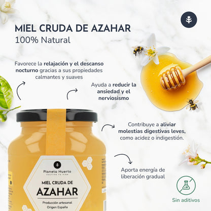 Miel Cruda de Azahar Planeta Huerto 500 gr
