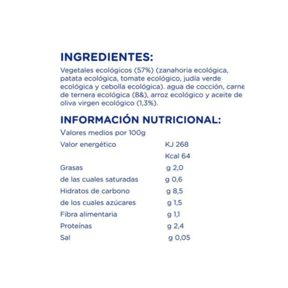 Pack 2x Tarritos Ecológicos de Jardinera con Ternera, Pack de 4x190gr. Hero Solo