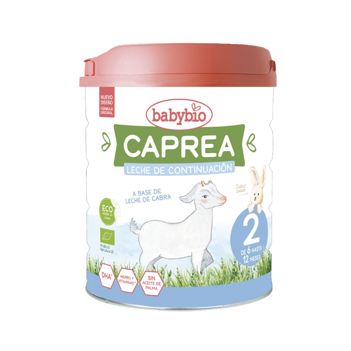 Pack 2x Leche de Cabra Caprea 2 (6 a 12 meses) Ecológica 800 g. Babybio