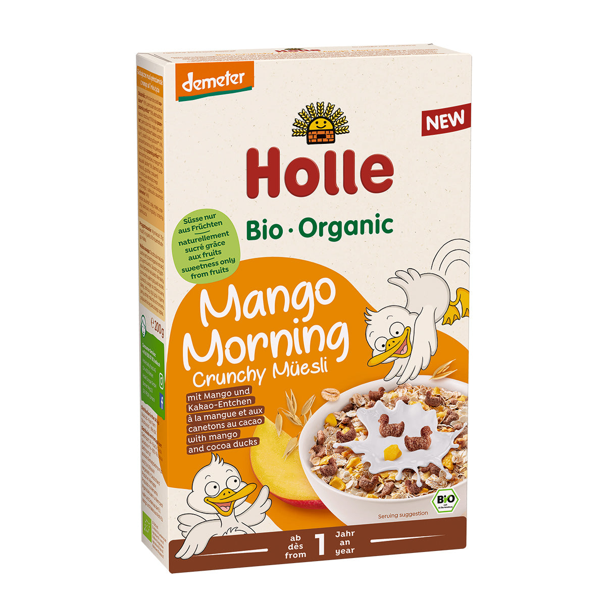 Müesli crujiente ecológico Bio-Mango Morning  Demeter a partir 12 meses Holle 200gr