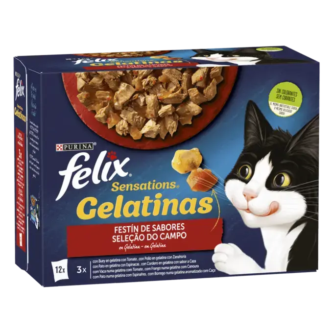 FELIX Sensations Festín de Sabores en Gelatina 12x85g