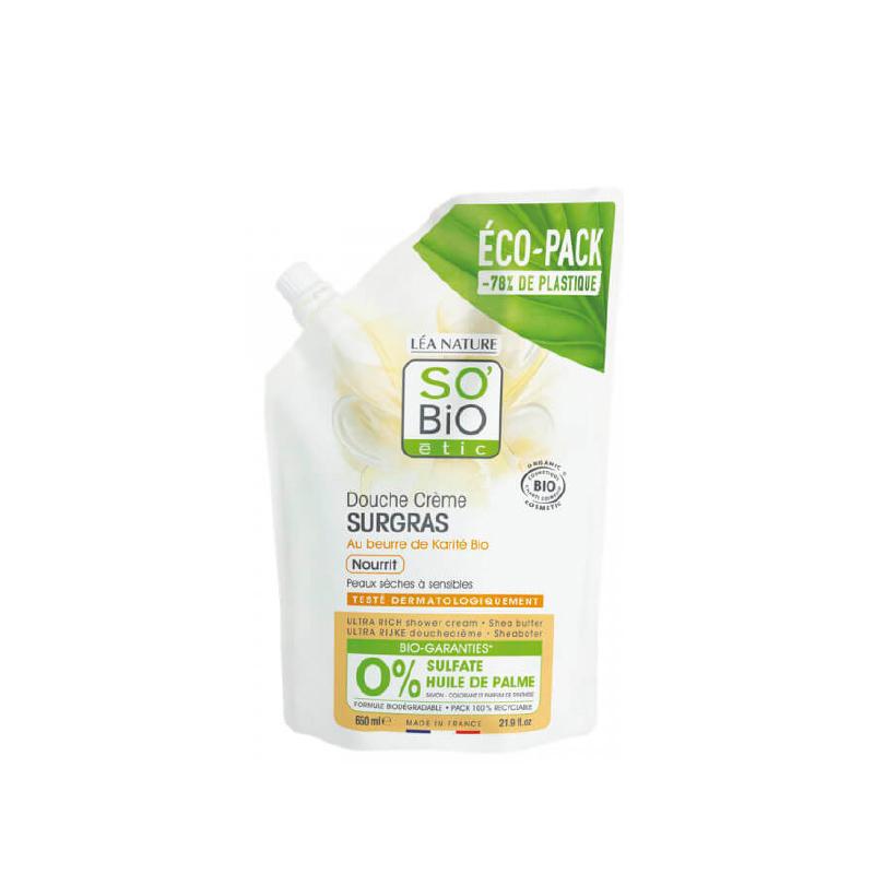 Regarga gel ducha ultra rico nutritivo aceite de karite  So'Bio étic 650ml