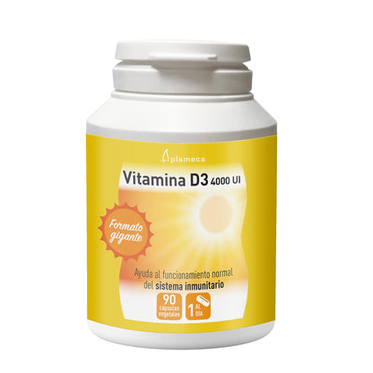 Vitamina D3 4000 UI Plameca 90 cápsulas