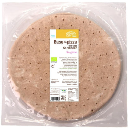 Bases de Pizza de Trigo Sarraceno sin gluten Rincón del Segura 2 uds de 250 g cada una