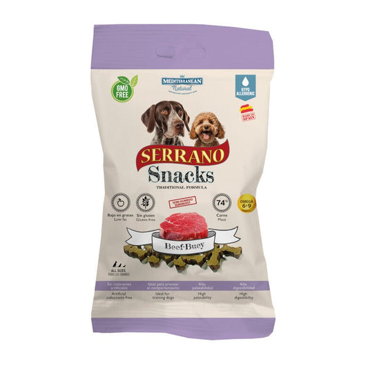 Serrano Snacks de buey para perros 100 g Mediterranean