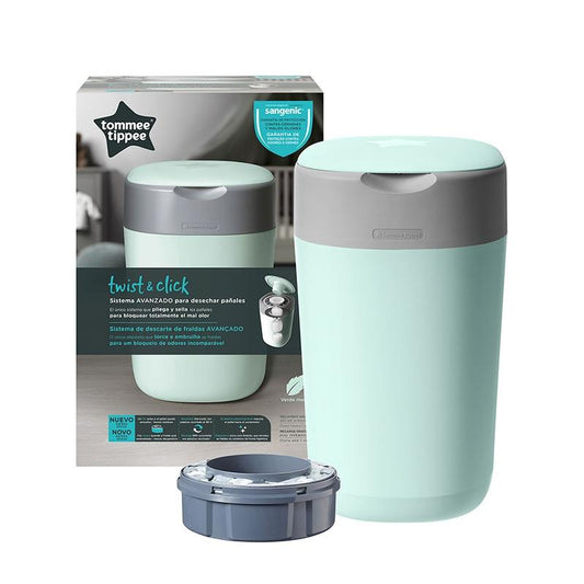 Contenedor de pañales Twist&Click verde