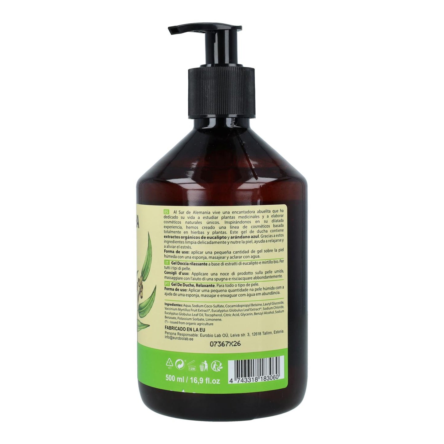 Pack 2x Gel ducha relajante todo tipo de pieles Oma Gertrude 500 ml