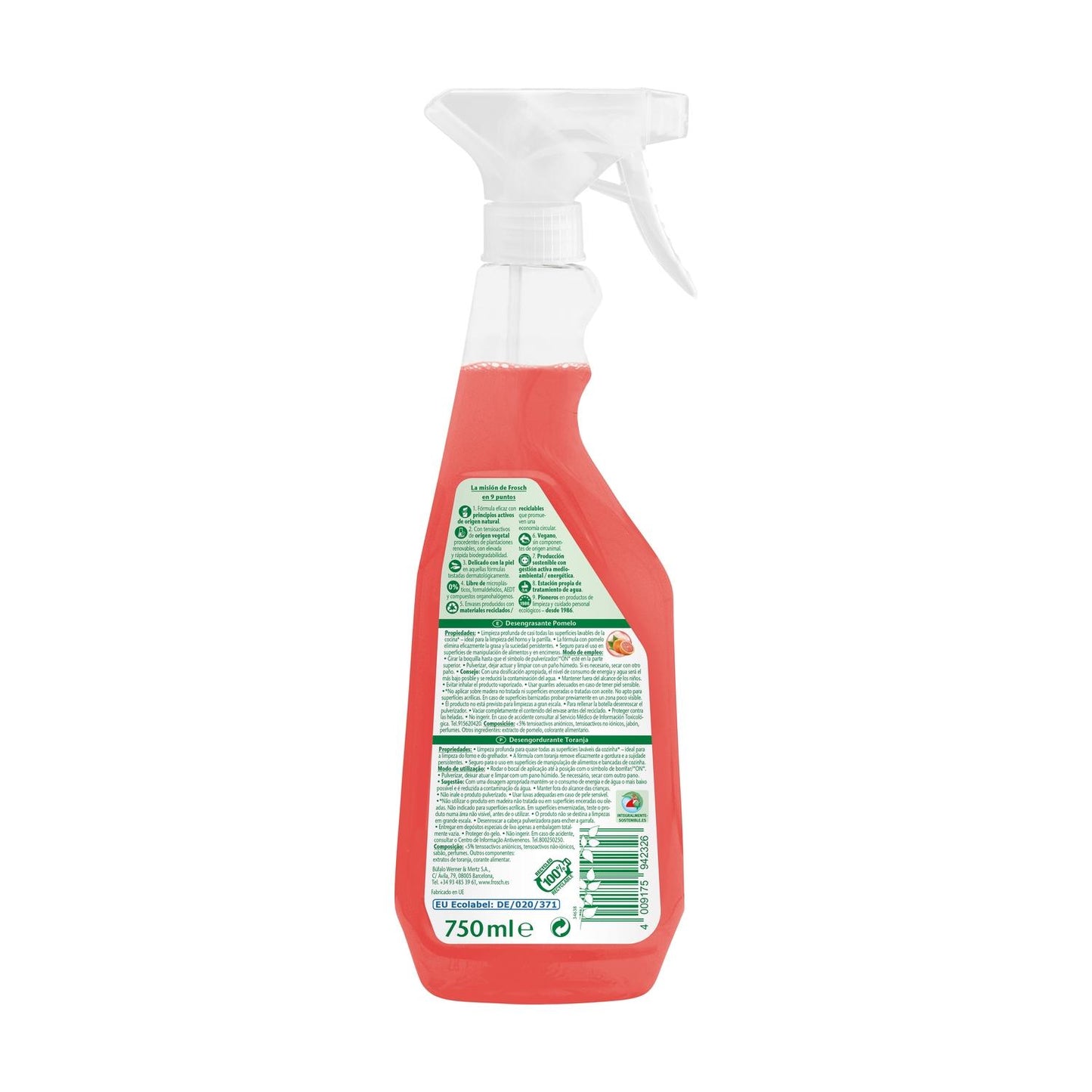 Pack 10x Desengrasante pomelo Frosch