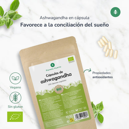 Ashwagandha BIO Planeta Huerto 150 cápsulas