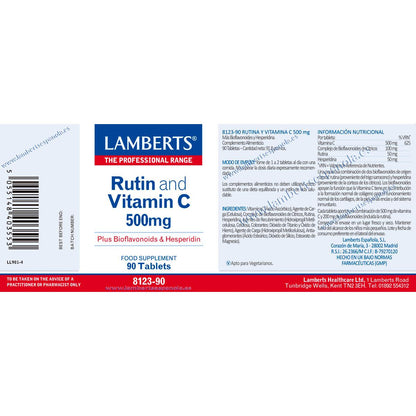 Rutina y Vitamina C 90 tabletas
