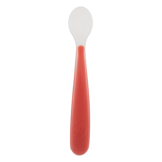 Cuchara silicona roja 6m+ 1ud Chicco