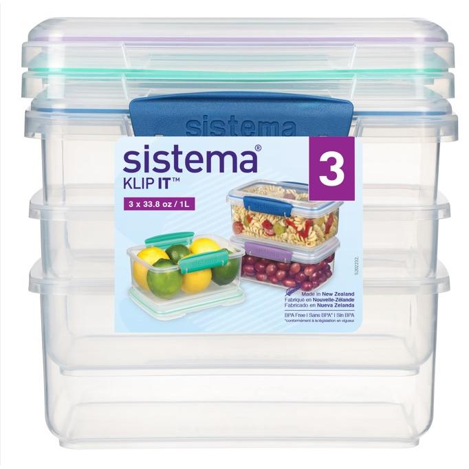 Pack Recipeientes herméticos Sistema Klip It 3x1 l