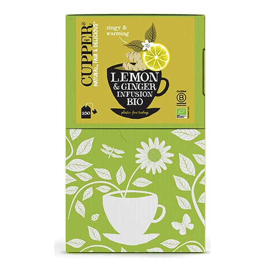 Infusion Limón y Jengibre Bio Cupper 250 Bolsas