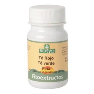 Te rojo + Té Verde + Piña Sotya, 60 cápsulas