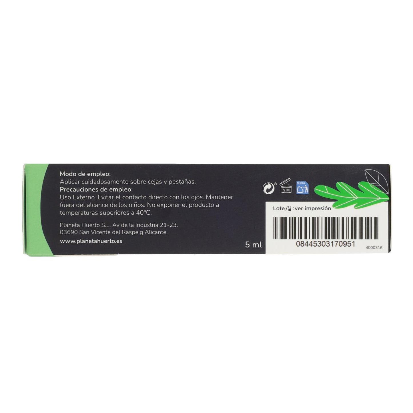 Fortalecedor de Cejas y Pestañas Planeta Huerto 5 ml