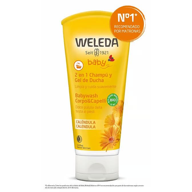 Pack esenciales bebé: Champú y Gel 200 ml + Crema de Pañal 75 ml Caléndula Weleda