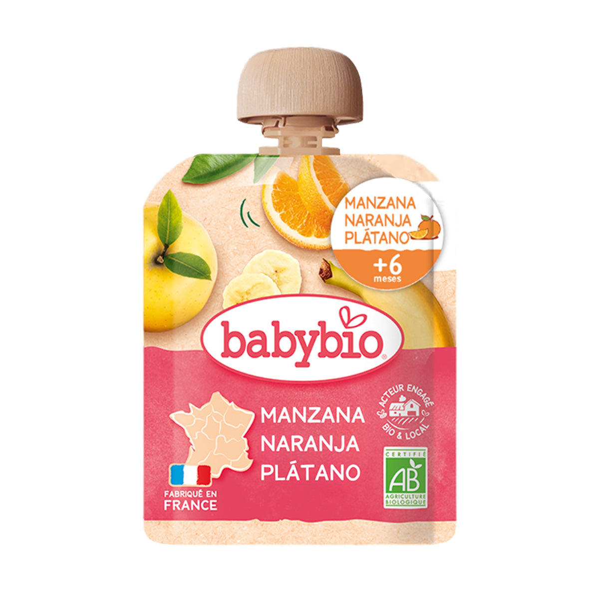 Pack Mix de Pouches frutas Bio (a partir de 6 meses) babybio
