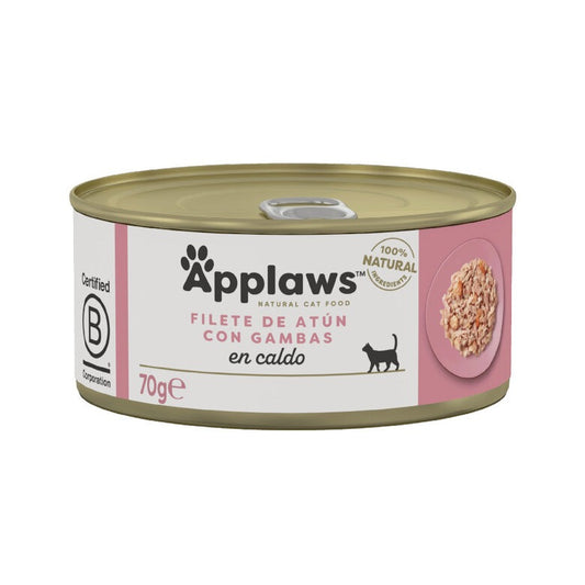 Applaws Cat Lata Atún y gambas 70g Comida húmeda para gatos natural grain free