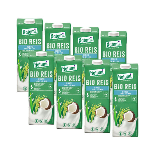 Pack 8 x  Bebida Arroz Coco Bio Natumi 1 L