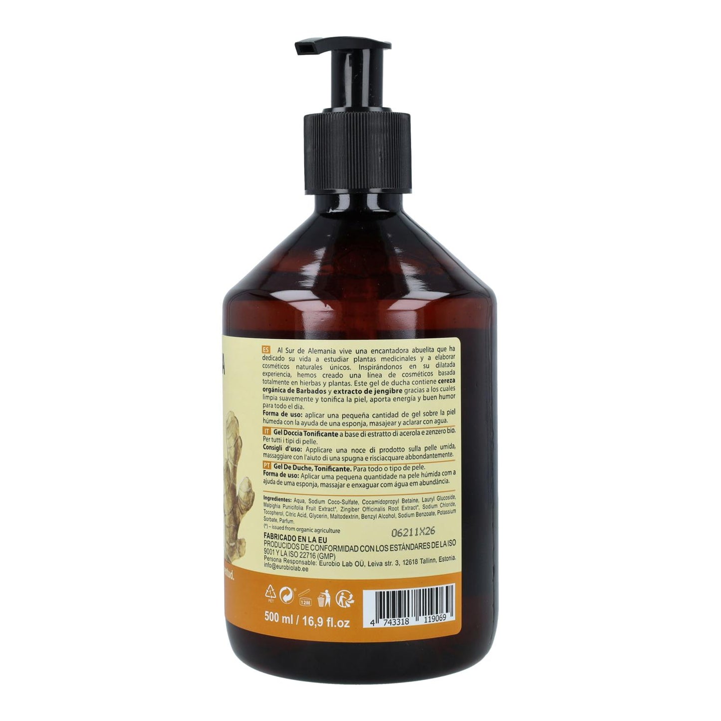 Pack 2x Gel ducha energizante todo tipo de pieles Oma Gertrude 500 ml