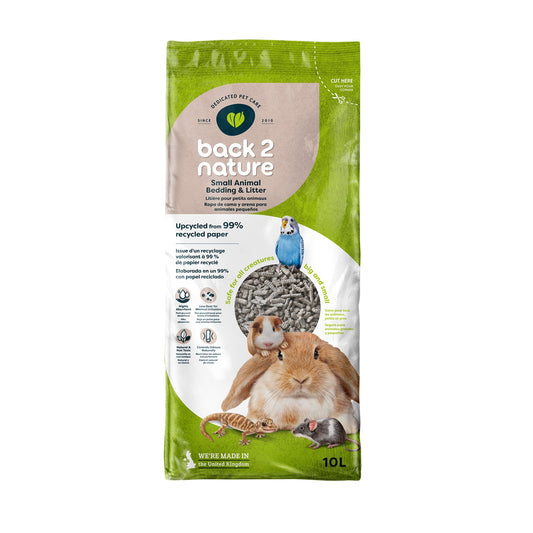 Lecho de papel reciclado Back 2 Nature 10 l Fibrecycle