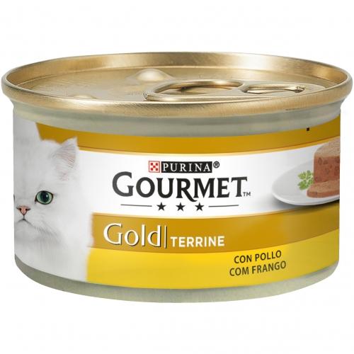Pack 24 x GOURMET GOLD Tarrina Pollo Comida húmeda 85g