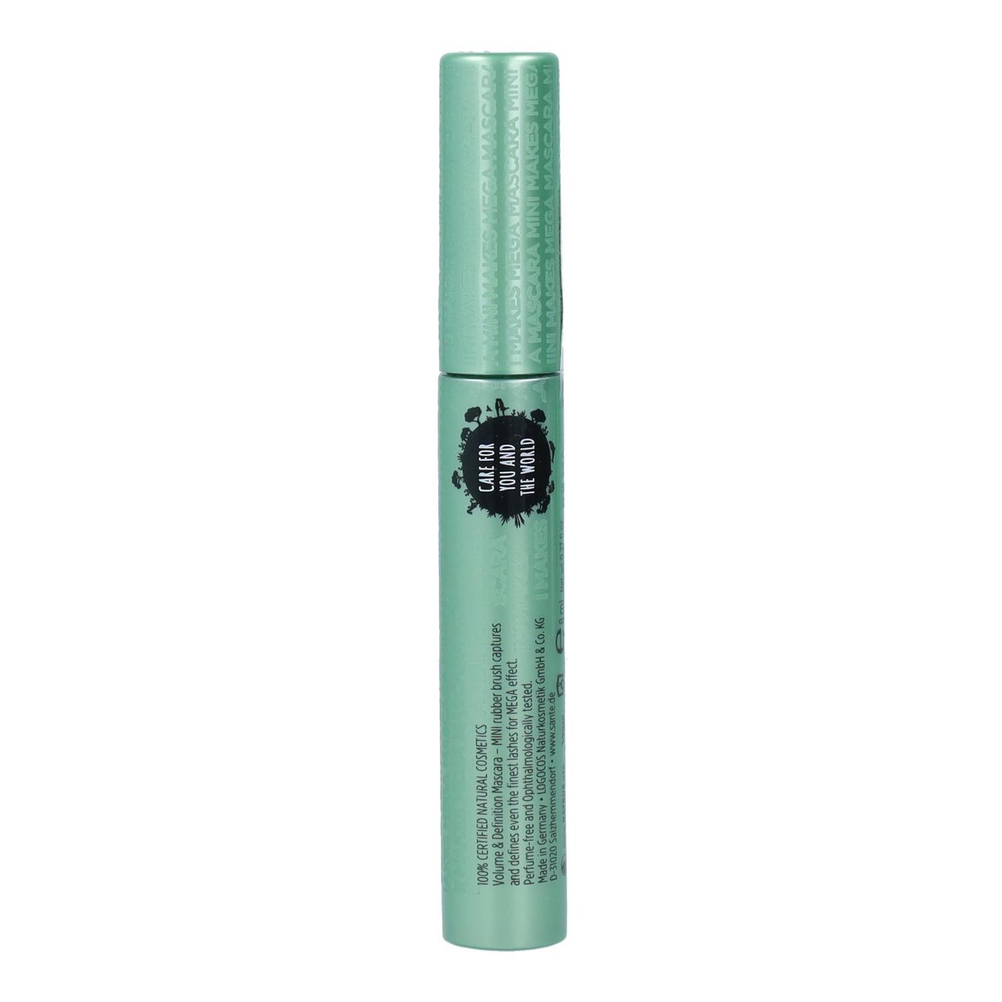 Máscara pestañas mini makes mega 01 black 8 ml Sante