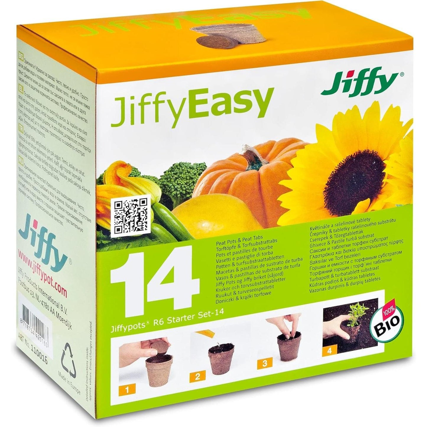 Pack 14 Macetas de turba jiffy + Pastillas